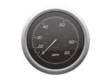OEM Quicksilver 8M6020112 65-MPH Speedometer for Mercury/MerCruiser — Black/Brushed Stainless — manufacturer catalog product photo