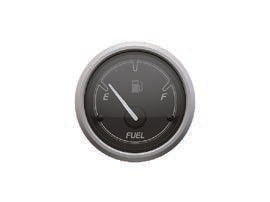 OEM Quicksilver 8M6020113 Analog Fuel Level Gauge — Black/Brushed Stainless for Mercury/MerCruiser Instrument Systems — manufacturer catalog product photo