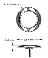 Scallop Pathway Light — manufacturer dimensional drawing