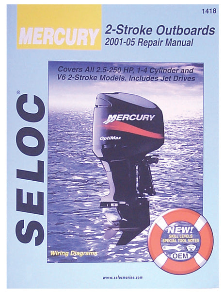 Seloc Mercury 2-Stroke Outboard Repair Manual for 2001 - 2005