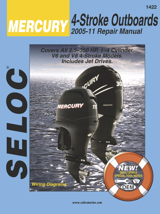 Seloc Mercury 4-Stroke Outboard Repair Manual for 2005 - 2011