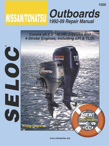 Seloc Nissan/Tohatsu Outboard Repair Manual for 1992 - 2009