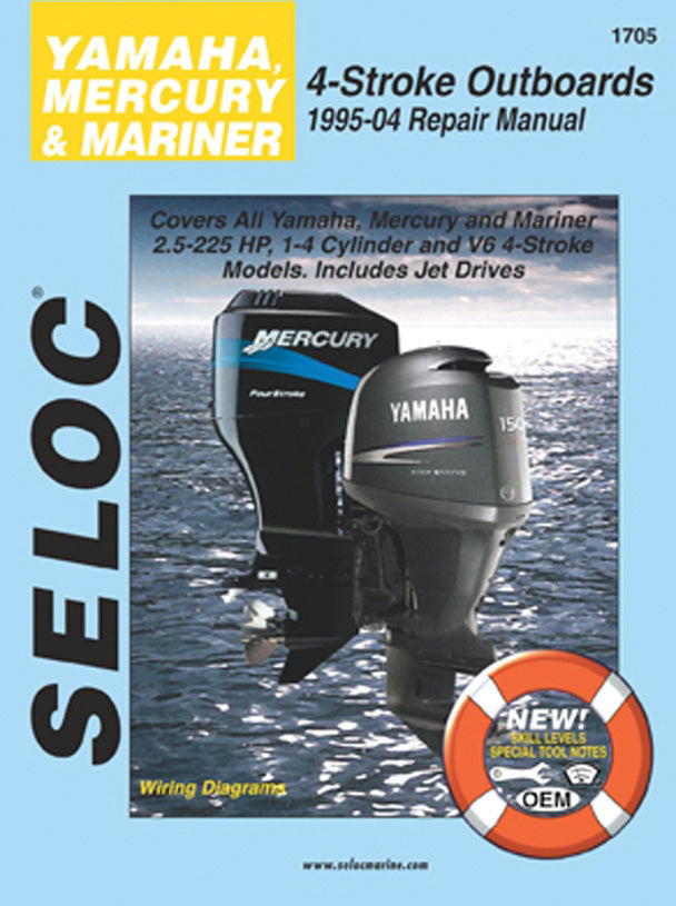Seloc Yamaha, Mercury, & Mariner Outboard Repair Manual for 1995 - 2004