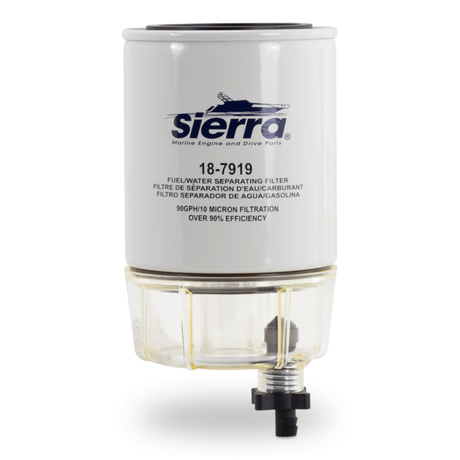 Sierra 18-7928-1 10 Micron Fuel Water Separator with Collection Bowl