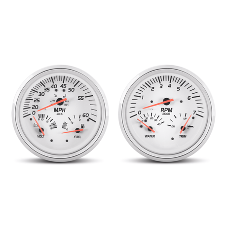 Sierra White Series Multifunction Gauge Kit - 5" - 21000P