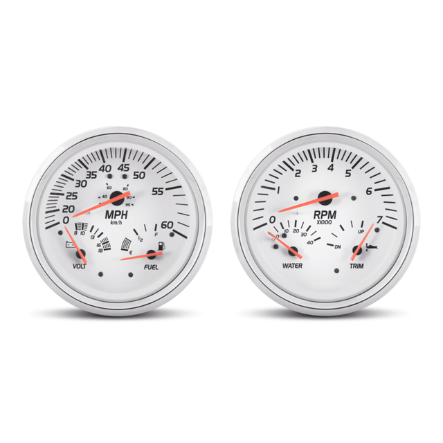 Sierra White Series Multifunction Gauge Kit - 5" - 21000P