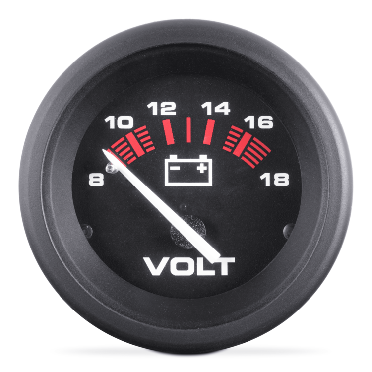 Voltmeter, Amega 2", 8-18 VDC
