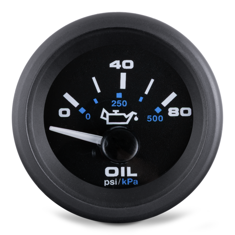 Sierra Black Premier Pro Series Oil Pressure Gauge - 62720P