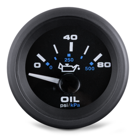Sierra Black Premier Pro Series Oil Pressure Gauge - 62720P