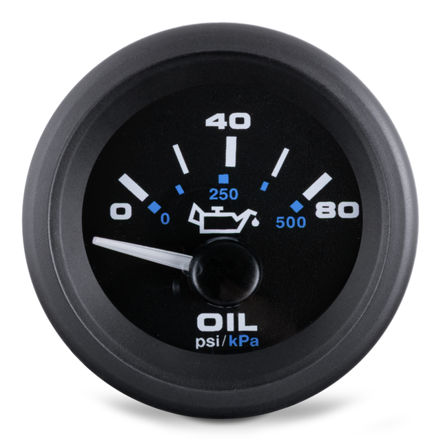 Sierra Black Premier Pro Series Oil Pressure Gauge - 62720P