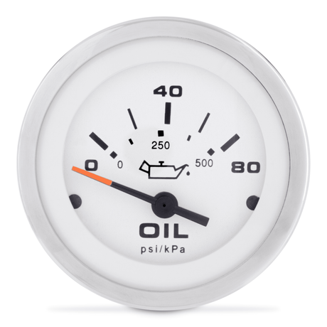 Oil Pressure Gauge, Lido 2" 0-80 PSI