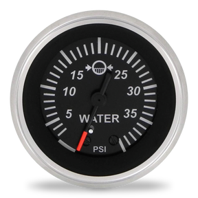 Sierra Black Sterling Series Water Pressure Gauge - 67382P