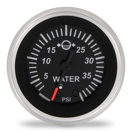 Sierra Black Sterling Series Water Pressure Gauge - 67382P