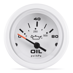 Oil Pressure Gauge, Arctic 2" 0-80 PSI