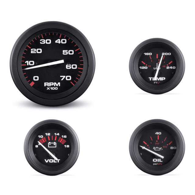 Sierra Amega Series Twin Engine Inboard Gauge Set - 69722P