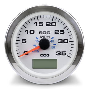 Speedometer GPS, White Premier Pro 3" 35 MPH