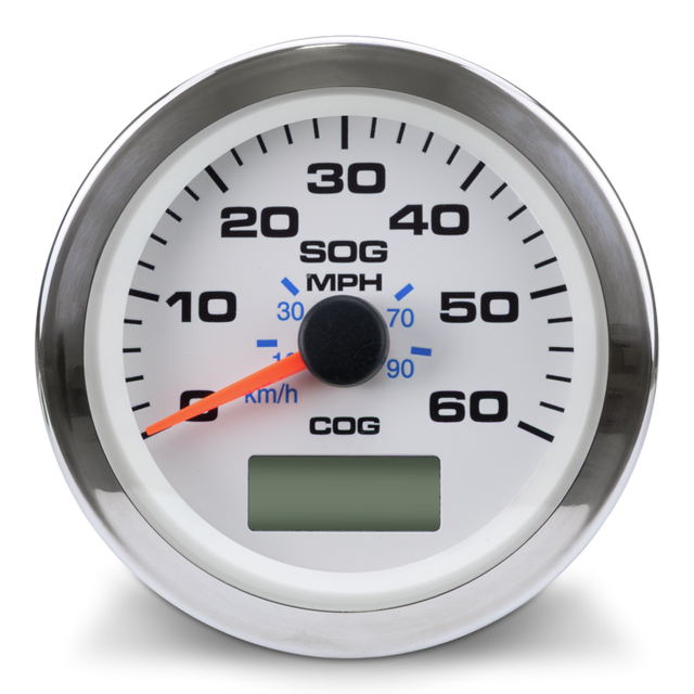 Speedometer GPS, White Premier Pro, 3" 60 MPH