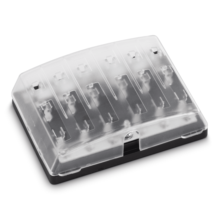 Sierra 409 Series 6-Gang AGC Fuse Block with Bus Bar & Cover - FS40900