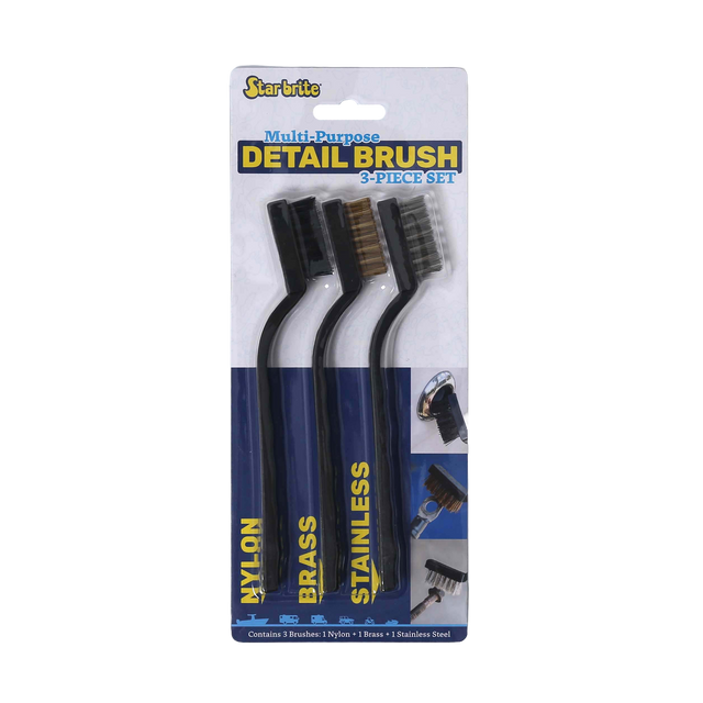 Star brite Multipurpose Detail Brush Set — 40073 — 3-piece set — manufacturer original