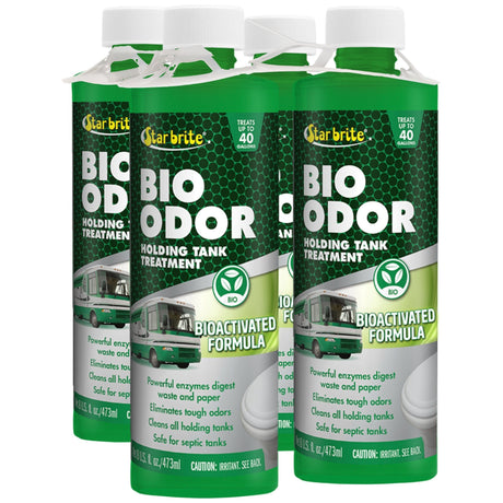 Star brite Bio Odor Enzyme Holding Tank Treatment - Four 8 fl oz Bottles — 