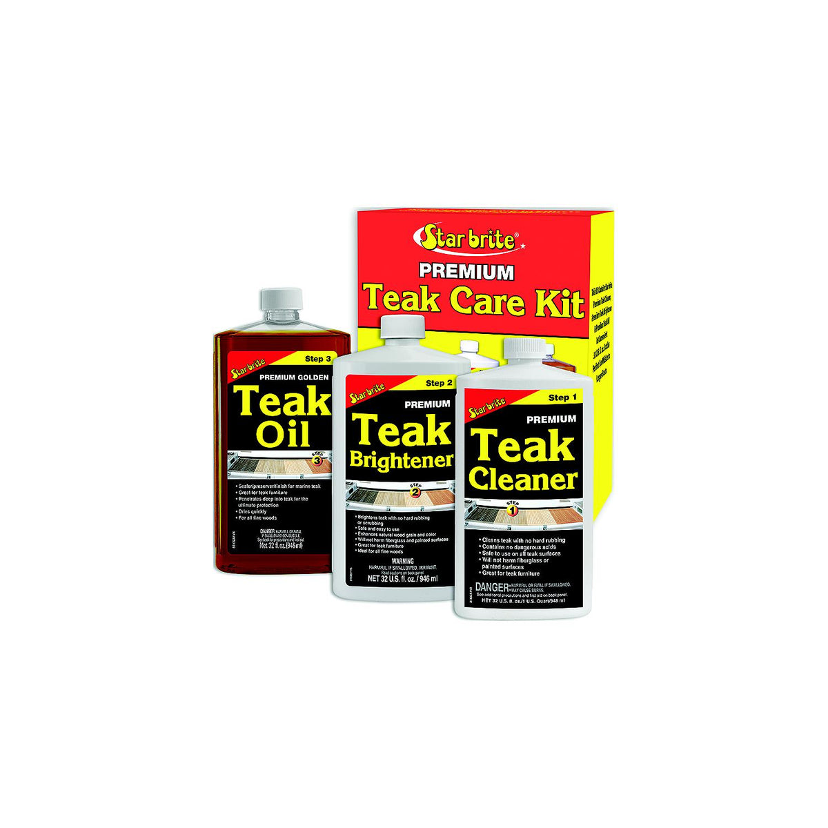 Star brite 74-81202 exact original LNS supplier three-bottle teak kit photo