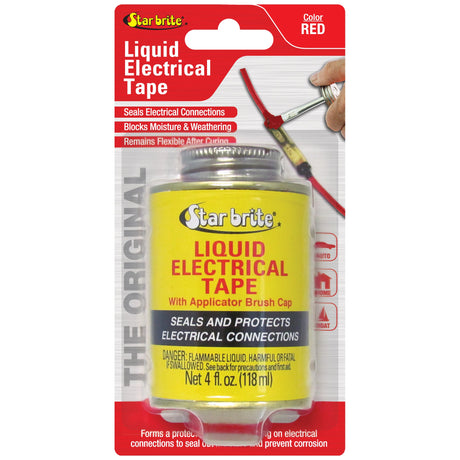 Star brite Liquid Electrical Tape — 4 fl oz brush-top jar / Red