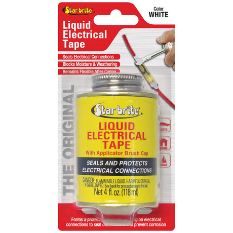 Star brite Liquid Electrical Tape — 4 fl oz brush-top jar / White