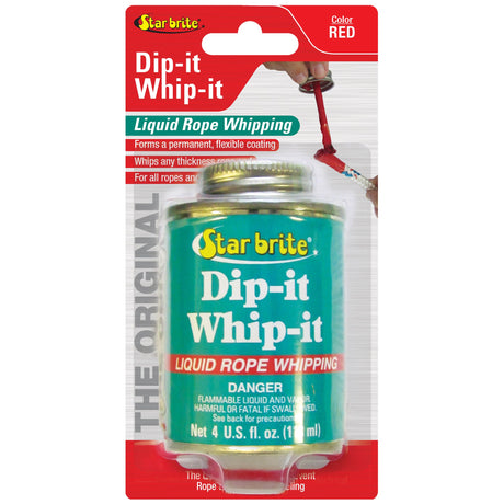 Star brite Dip-It Whip-It Liquid Rope Whipping - 4 fl oz — Red