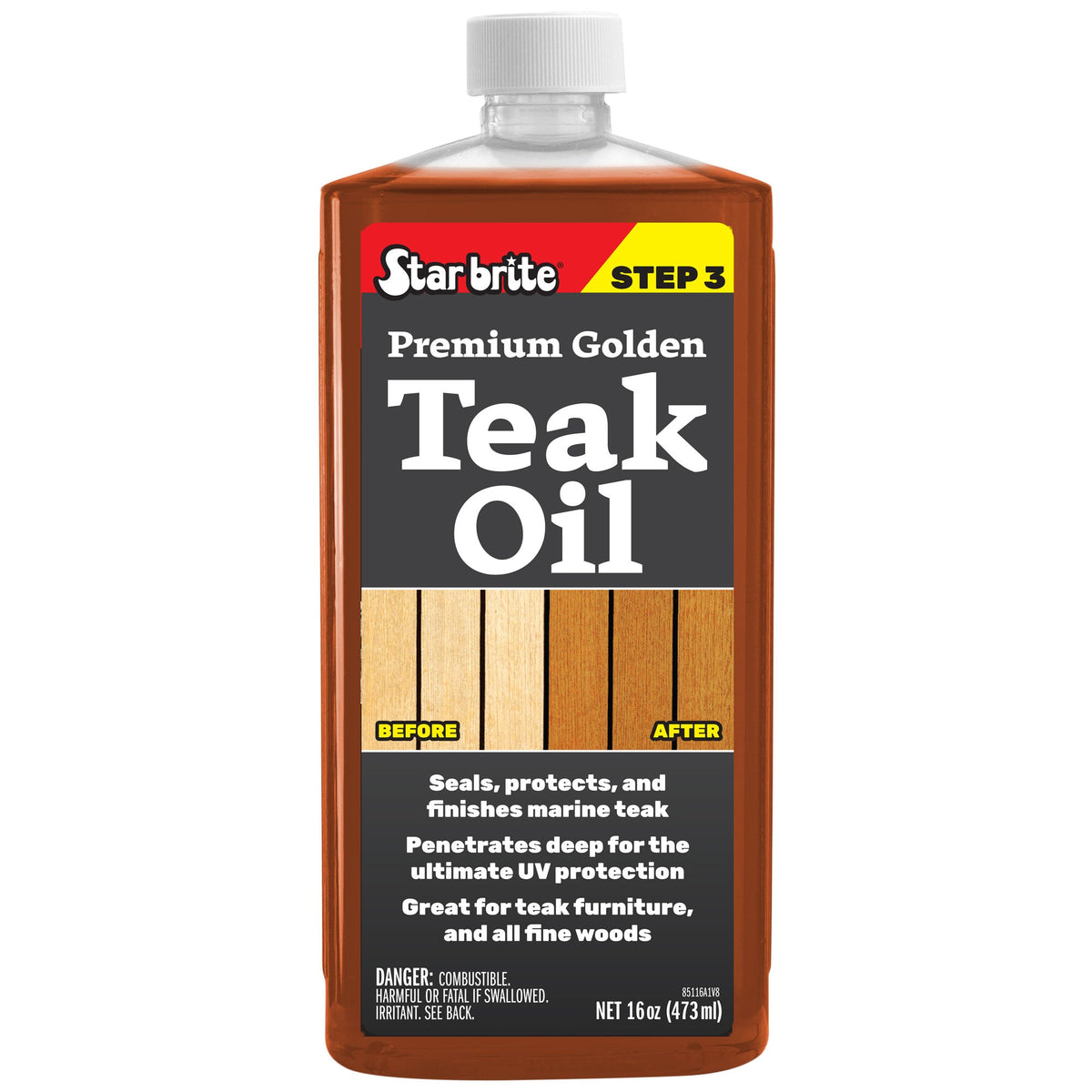 Star brite Premium Golden Teak Oil — 16 fl oz