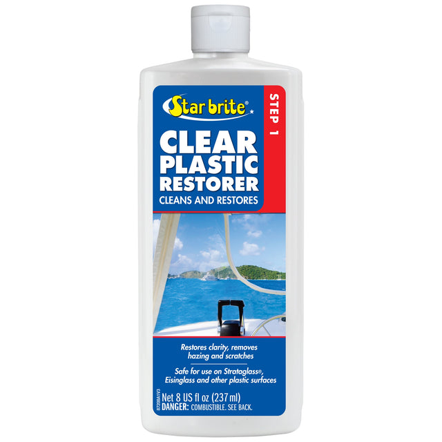 Star brite Clear Plastic Restorer — Step 1 — 8 oz — manufacturer original