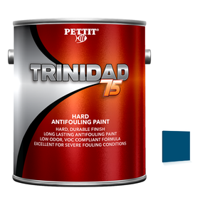 Pettit Trinidad 75 packaging with official Blue color swatch