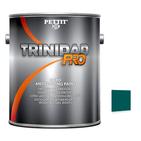 Pettit Trinidad Pro packaging with official Green color swatch