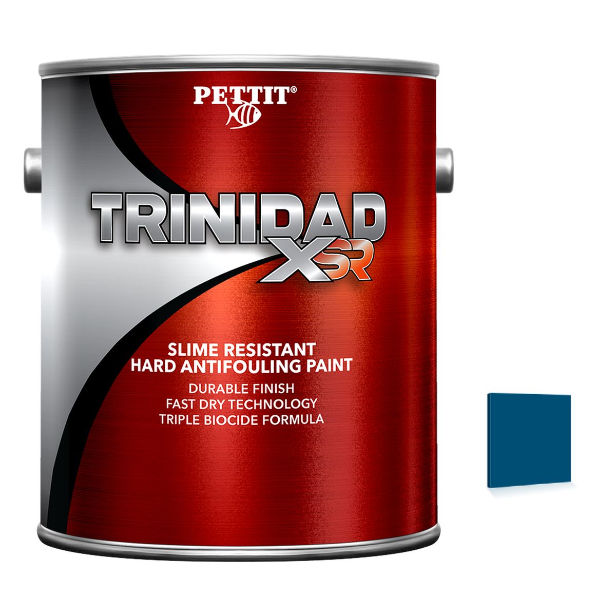 Pettit Trinidad XSR packaging with official Blue color swatch