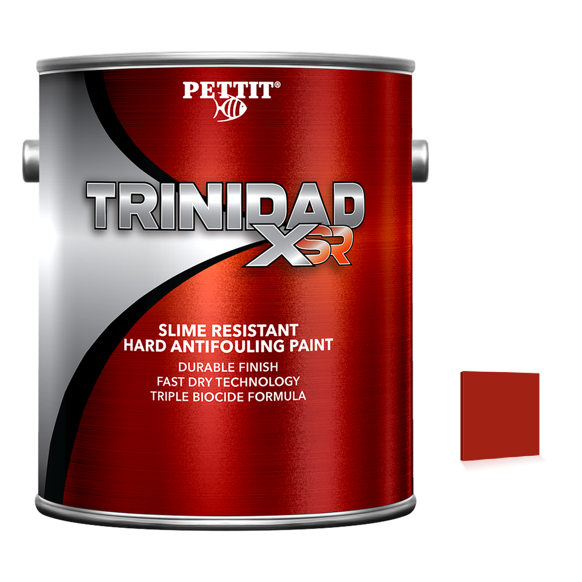 Pettit Trinidad XSR packaging with official Red color swatch