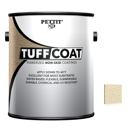 Pettit Tuff Coat packaging with official Hatteras Off White color swatch