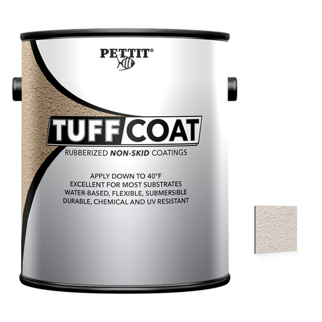 Pettit Tuff Coat packaging with official Key West Sand color swatch