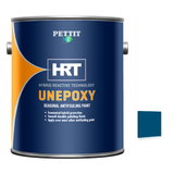 Pettit Unepoxy HRT packaging with official Blue color swatch