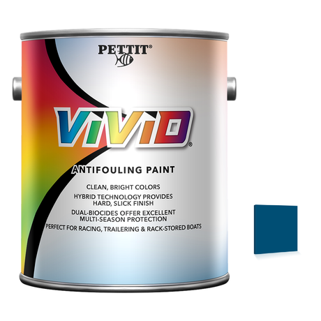 Pettit Vivid packaging with official Blue color swatch