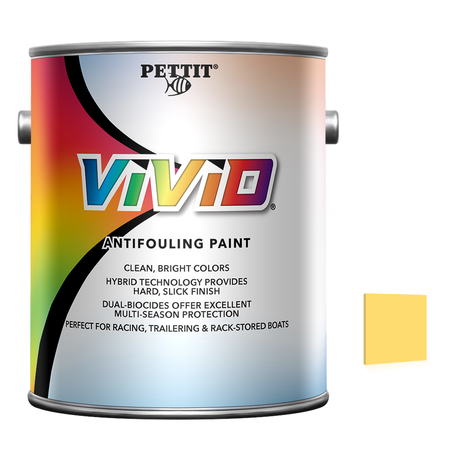 Pettit Vivid packaging with official Yellow color swatch
