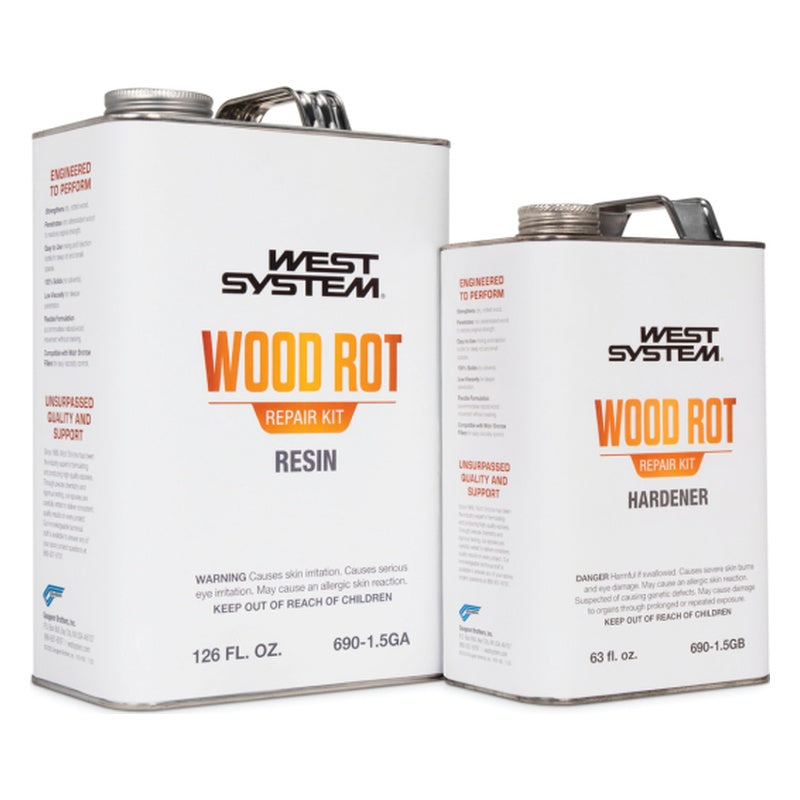 WEST SYSTEM 690 Wood Rot Repair Epoxy — 1.5 Gallon Kit (690-1.5G)