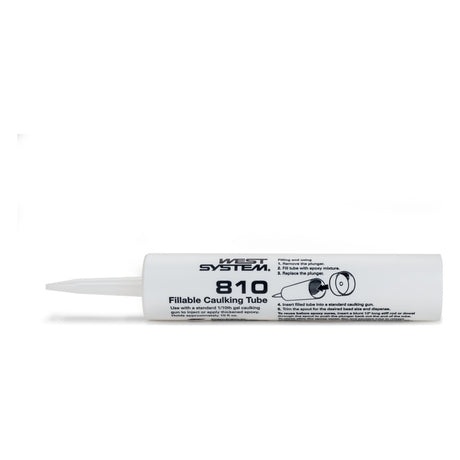 WEST SYSTEM 810 fillable caulking tube — representative individual tube; selected package contains 24