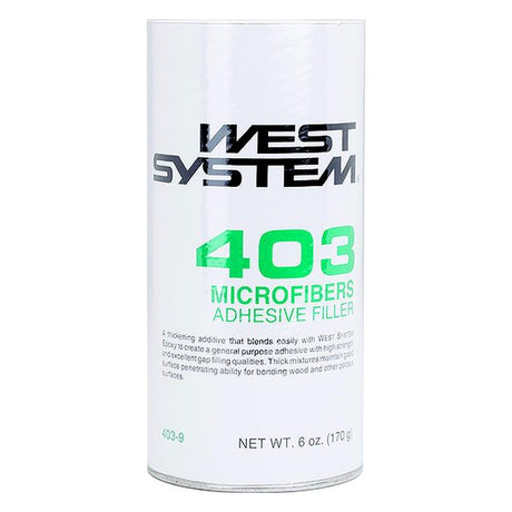 WEST SYSTEM 403-9 Microfibers Adhesive Filler - 6 oz