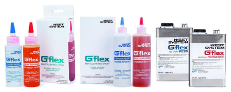 WEST SYSTEM G/flex 650 Toughened Epoxy — available size options shown separately; select one option